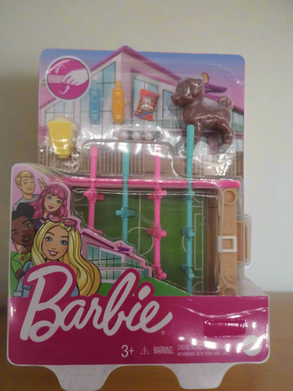 Barbie Mini Game Night Foosball Table Playset & Accessories