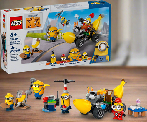 Despicable Me LEGO 75580 Minions and Banana Car Toy Set