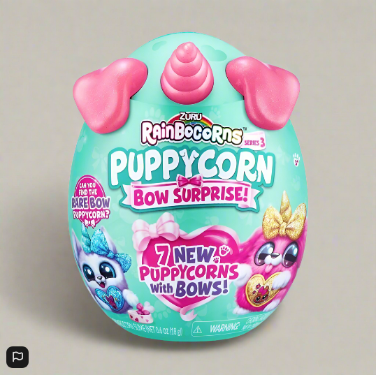 Rainbocorns Puppycorn Bow Surprise Puppycorn Series 3 Plush By Zuru