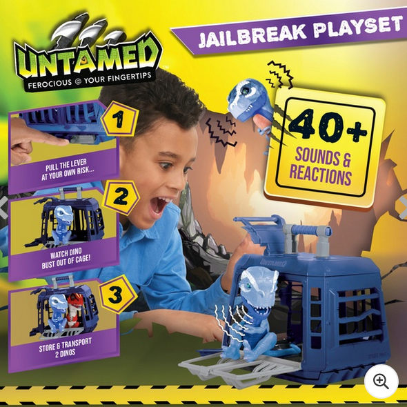 Untamed Jailbreak Playset with Interactive T-Rex Dinosaur