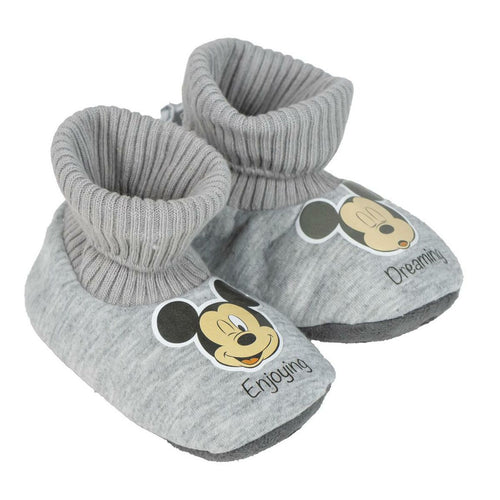 Mickey Mouse House Slippers  Light grey