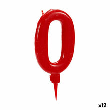 Load image into Gallery viewer, Candle Red Birthday Number 0 (12 Units)