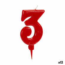 Load image into Gallery viewer, Candle Red Birthday Number 3 (12 Units)