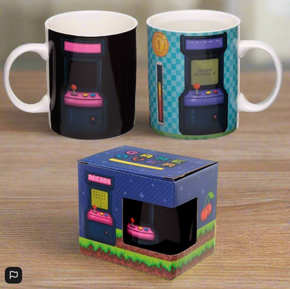 Game Over Heat Changing Coffee Mug - Retro Arcade Gamer Gift