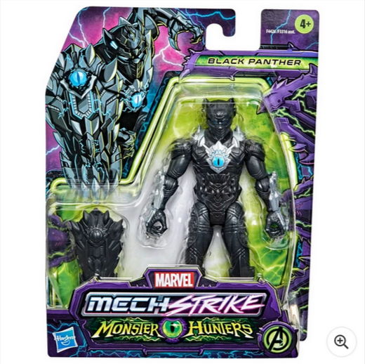 Marvel Avengers Mech Strike Monster Hunters Black Panther 15cm Figure with Accessory