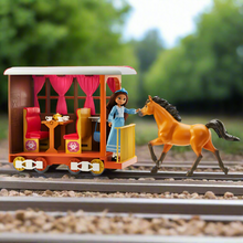 Load image into Gallery viewer, DreamWorks Spirit Untamed Lucky&#39;s Train Home Playset with Doll and Horse