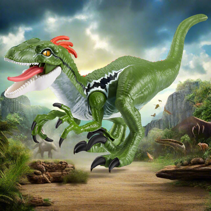 NEW Dino Action Raptor Dinosaur Toy - Robotic Movement & Roaring Sounds