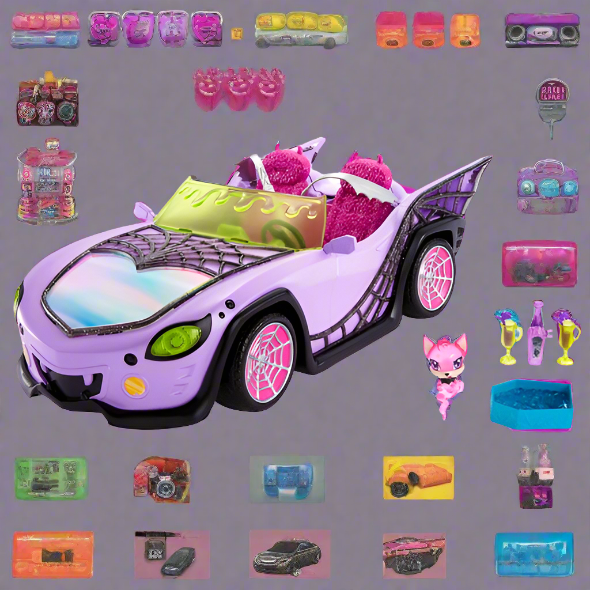 Monster High Ghoul Mobile Toy Car with Pet