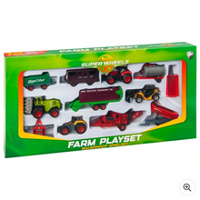 Load image into Gallery viewer, Super Wheelz 12 piece Farm Playset