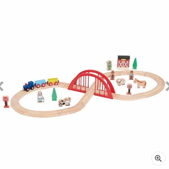 Squirrel Play 35 Piece Wooden Train Set