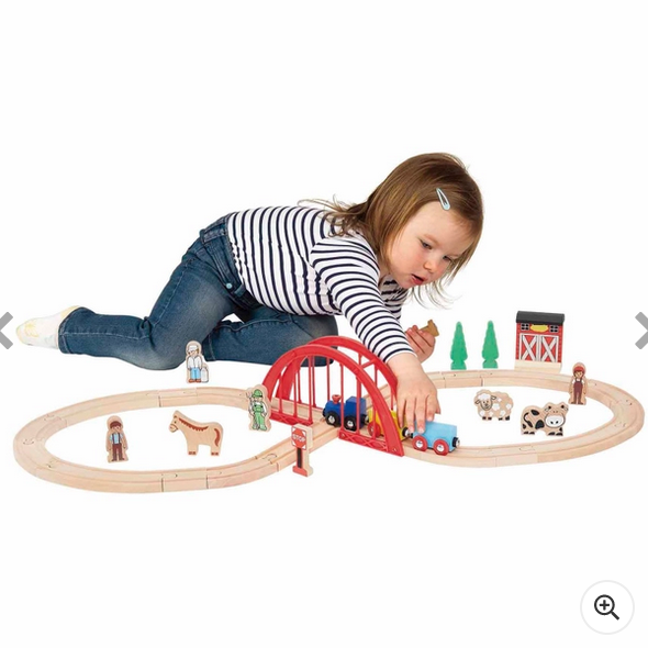 Squirrel Play 35 Piece Wooden Train Set