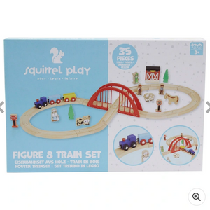 Squirrel Play 35 Piece Wooden Train Set