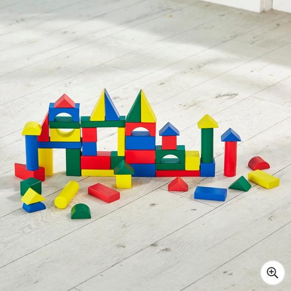 Squirrel Play 50 Piece Kids Wooden Building Blocks