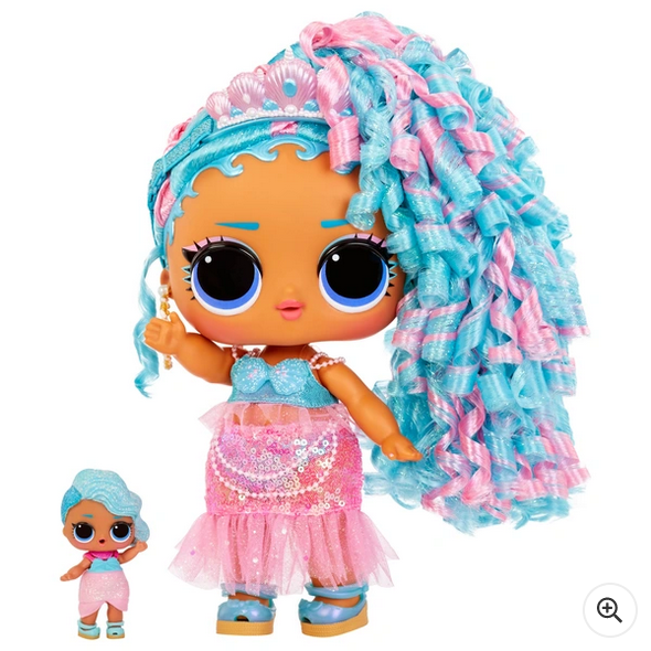 L.O.L. Surprise! Big Baby Hair Hair Hair Large 28cm Doll, Splash Queen with 14  Surprises