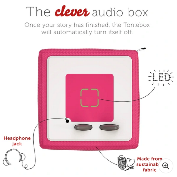 Tonies Toniebox Starter Set Audio Speaker for Kids – Pink