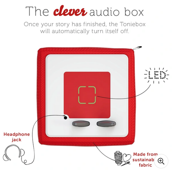 Tonies Toniebox Starter Set Audio Speaker for Kids – Red