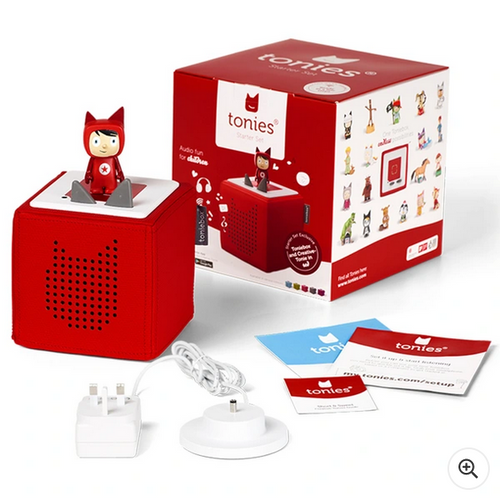 Tonies Toniebox Starter Set Audio Speaker for Kids – Red