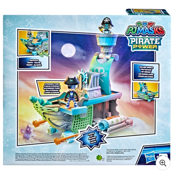 PJ Masks Sky Pirate Battleship Vehicle Playset with 2 Action Figures