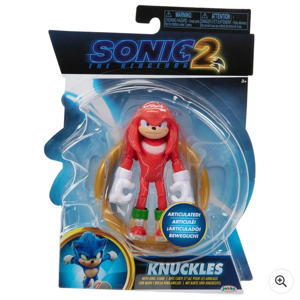 Sonic The Hedgehog 2 Movie 10cm Figures: Knuckles with Ring