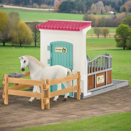 Schleich Horse Club Stall Extension 42569 With Stallion