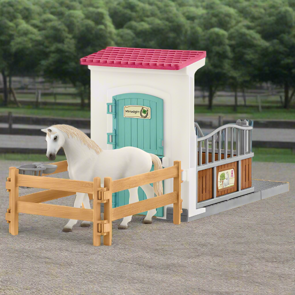 Schleich Horse Club Stall Extension 42569 With Stallion