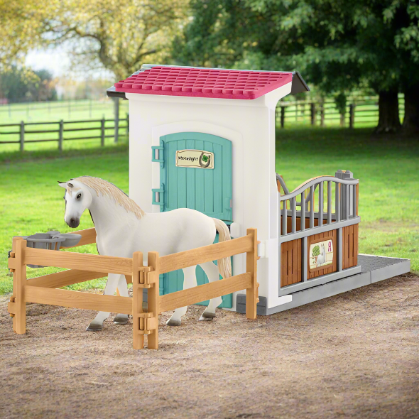 Schleich Horse Club Stall Extension 42569 With Stallion