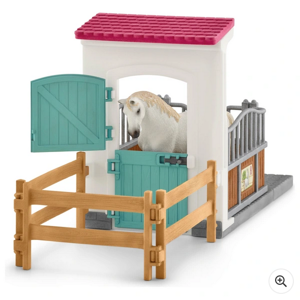 Schleich Horse Club Stall Extension 42569 With Stallion