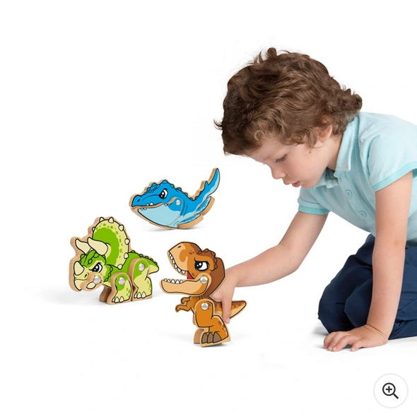 Jurassic World Wooden Dinosaurs 3 Pack