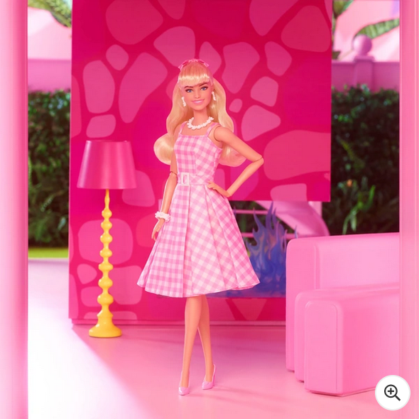 Barbie The Movie Pink Gingham Dress Doll