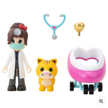 Load image into Gallery viewer, Adopt Me! Dr. Heart &amp; Ginger Cat Friends Hospital Pack Action Figure