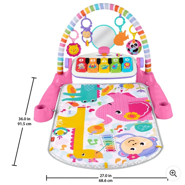 Fisher-Price Piano Baby Play Mat and Play Gym Pink