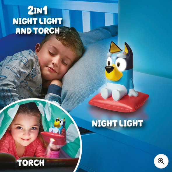 GoGlow Bluey Bedside 2 in 1 Night Light and Torch Buddy