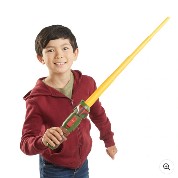 Star Wars Lightsaber Squad Boba Fett Extendable Yellow Lightsaber