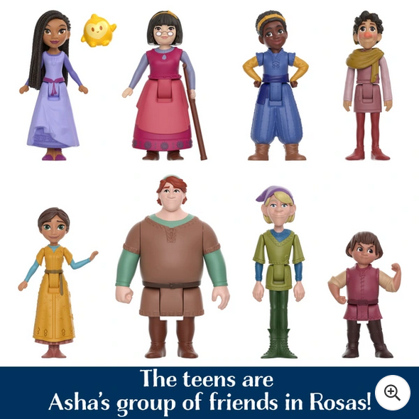 Disney Wish Asha & Friends Small Doll Figure Set