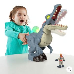 Fisher Price Imaginext Jurassic World Ultra Snap Spinosaurus Dinosaur with Lights & Sounds