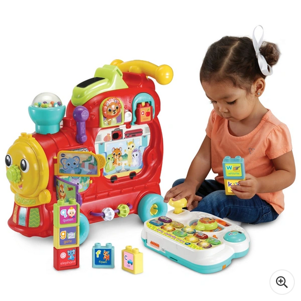 VTech 4-in-1 Alphabet Train Set Baby Walker with Lights Sounds and Songs