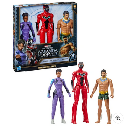 Black Panther Wakanda Forever Titan Hero Series 3 Figure Pack