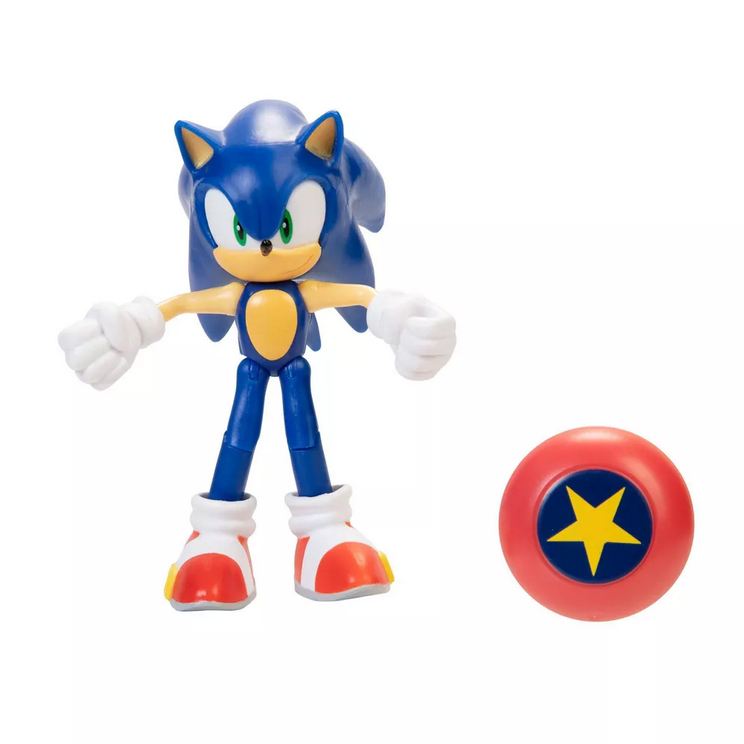 Sonic the Hedgehog 4" Modern Sonic with Star Spring Wave 1