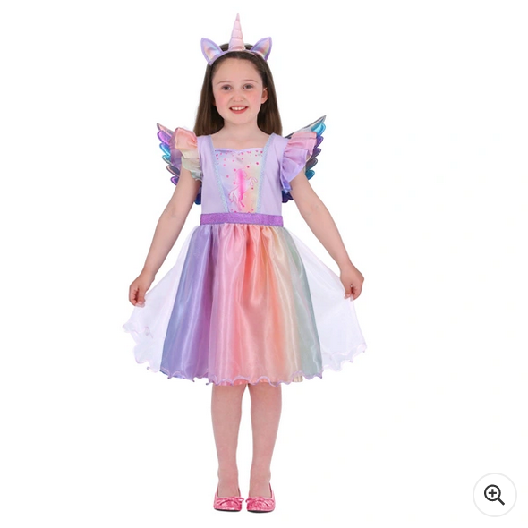 Unicorn Dress Up Kids Girl Costume 6-8 Years