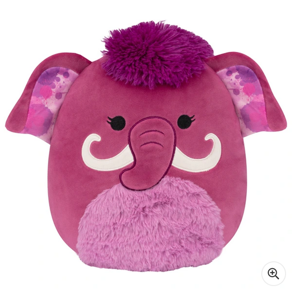 30cm Magdalena the Magenta Woolly Mammoth Soft Toy