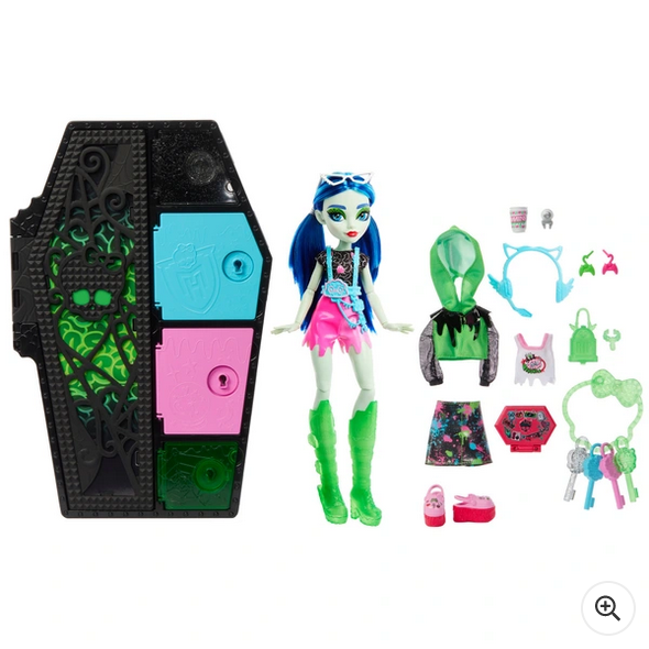 Monster High Skulltimate Secrets Neon Frights Ghoulia Yelps Doll Fashion Set