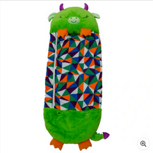 Load image into Gallery viewer, Green Dragon 2-in-1 Large Plush Sleeping Bag