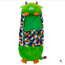 Load image into Gallery viewer, Green Dragon 2-in-1 Large Plush Sleeping Bag