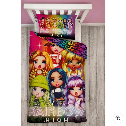 Rainbow High Single Reversible Duvet Set