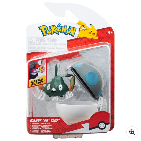 Pokémon Clip'n'Go Pokéball Trubbish & Heavy Ball Figure