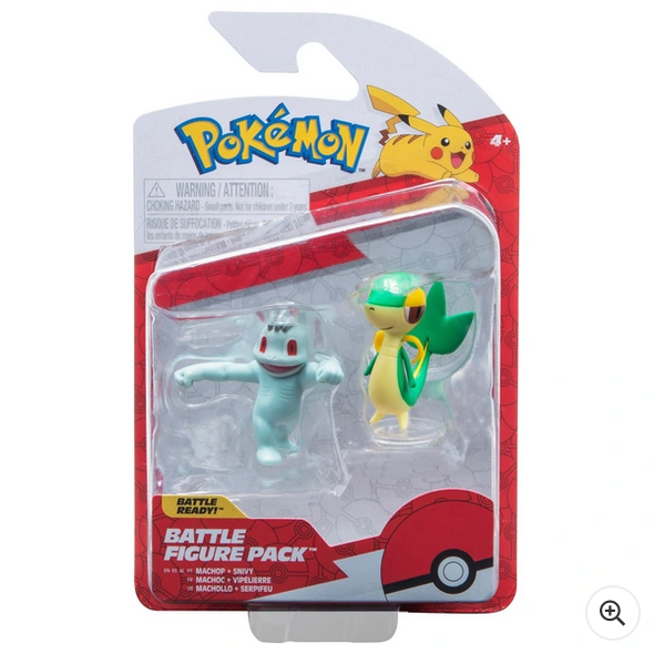 Pokémon Battle Figure 2 Pack – Machop and Snivy