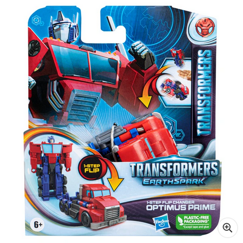 Transformers EarthSpark 1-Step Flip Changer Optimus Prime Action Figure