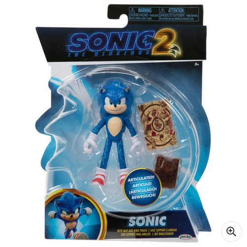 S0nic 2 The Movie - 10cm Figures: with Map and Ring Pouch