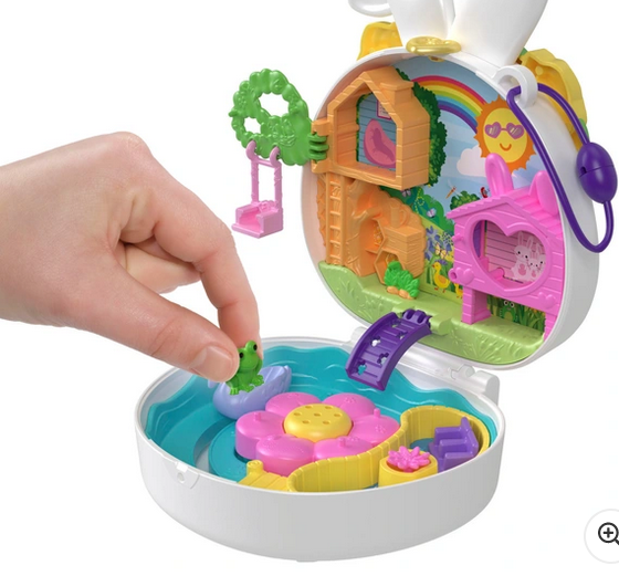 Polly Pocket Compact Flower Garden Bunny