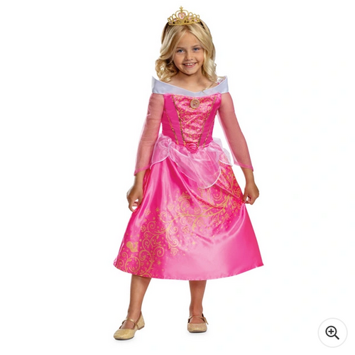 Disney Princess Aurora Dress Up Girls Costume Set Size 5 To 6 Years